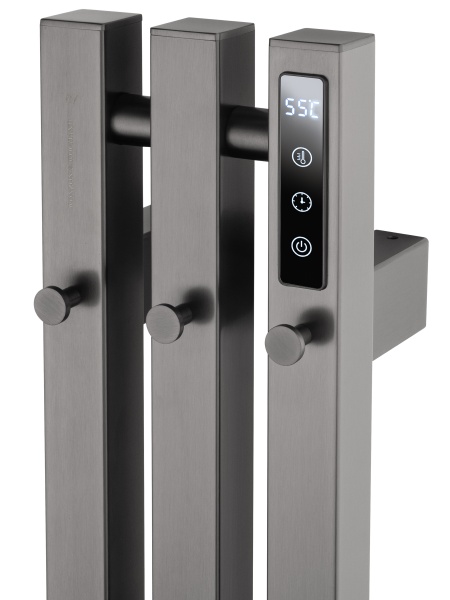 Полотенцесушитель электрический Wonzon & Woghand Kassel WW-AL73312-GM темный графит брашированный