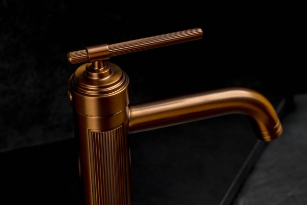 Встраиваемый смеситель для раковины Boheme Eterna 175-BRB брашированная бронза