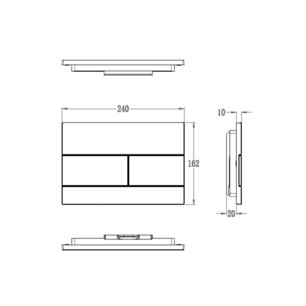 Кнопка смыва Wonzon & Woghand WW-IB235-BN никель брашированный механическая