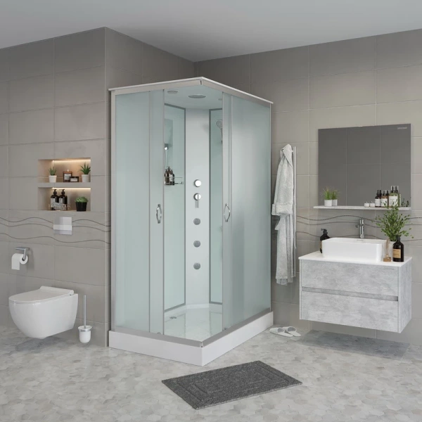 Душевая кабина Niagara Classic 90x70x215 439753QG профиль хром, стекло матовое