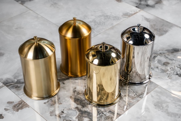 Ведро для мусора Boheme 10915-G золото