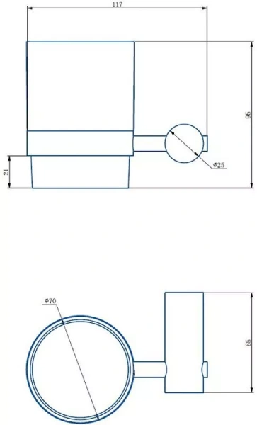 Держатель для стакана Haiba HB8406 хром