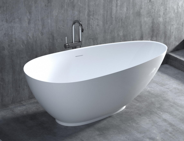 Ванна из литьевого камня Salini Paola In 160x75 101611G белая глянцевая отдельно стоящая