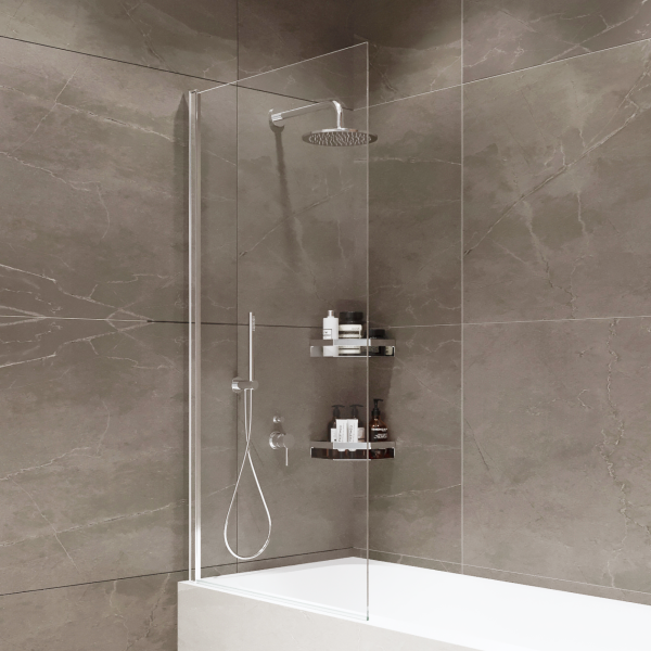 Шторка на ванну ADS Sancors 70x145 802FO145Х70CH.TR профиль хром