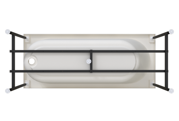 Ванна акриловая Radomir Вальс 170x75 1-01-0-0-1-337 пристенная c каркасом