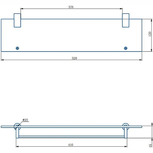 Полка Haiba HB8407-4 бронза