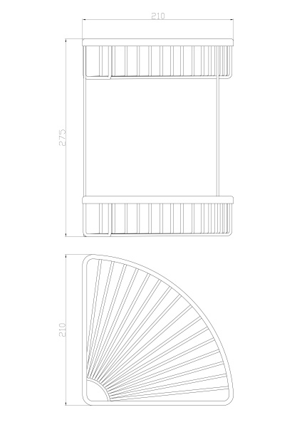 Полка для ванной Wonzon & Woghand WW-4128-CR хром глянцевая