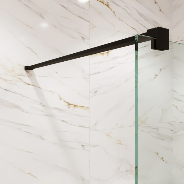 Душевая перегородка ADS Sancors Walk In 80x195 602IN.080BL.TR.08 профиль черный