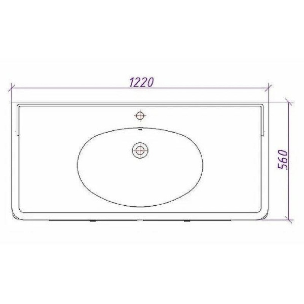 Мебельная раковина Caprigo SN1200 120 см белая