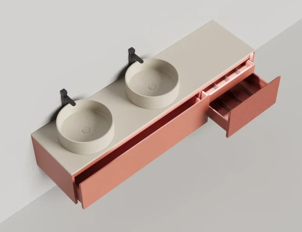 Тумба под раковину Salini Domino 200 см 27D220DF окрашивание по RAL шпон