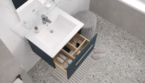 Тумба под раковину Velvex Posse tp.POS.OSK.65.1Y верде 60 см зеленая