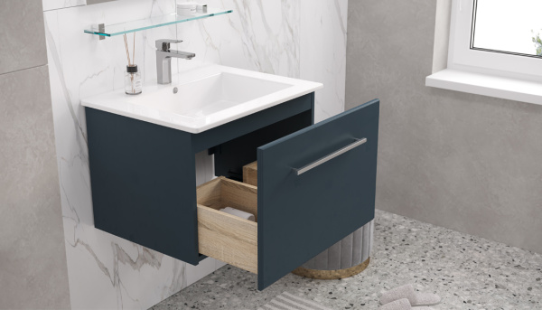 Тумба под раковину Velvex Posse tp.POS.OSK.65.1Y верде 60 см зеленая