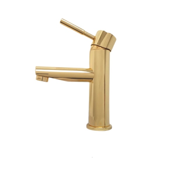 Смеситель для раковины Webert Rimini RI830102010 золото глянцевый с донным клапаном