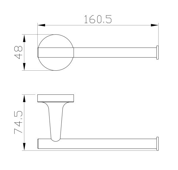 Держатель для туалетной бумаги Wonzon & Woghand Simple WW-6516 хром глянцевый