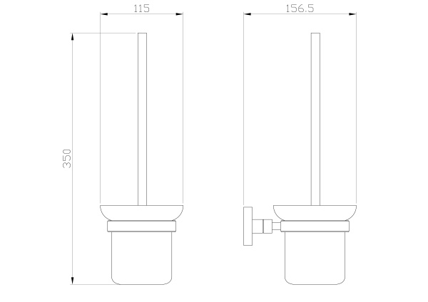 Туалетный ершик Wonzon & Woghand Polo WW-8919 хром глянцевый