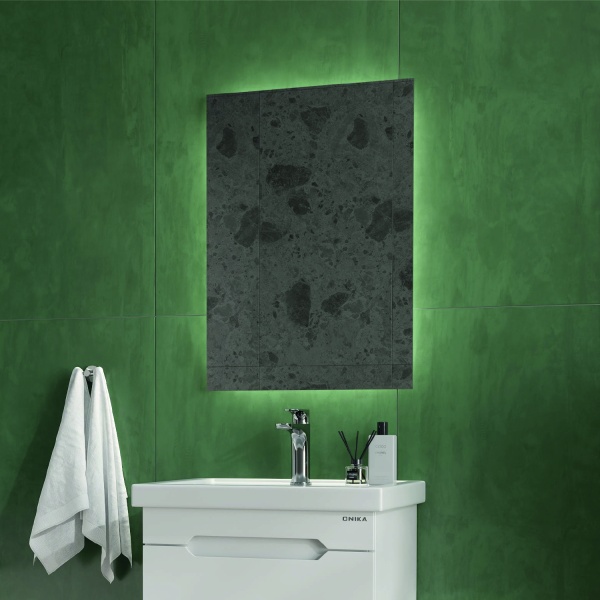 Зеркало Onika Люма 60x70 206090 белое с подсветкой и сенсором