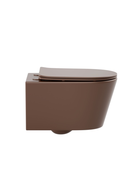 Унитаз подвесной Sapbox Lumara SB1124C1-MDB Rimless темно-коричневый матовый
