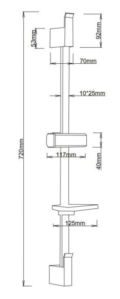 Душевая штанга Esko Samara SR720SMR хром с мыльницей
