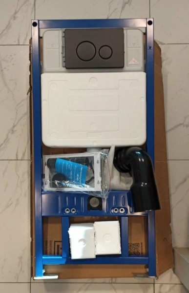 Инсталляция Sapbox 108C.500.01.808SS-MB для унитаза с кнопкой смыва черный матовый