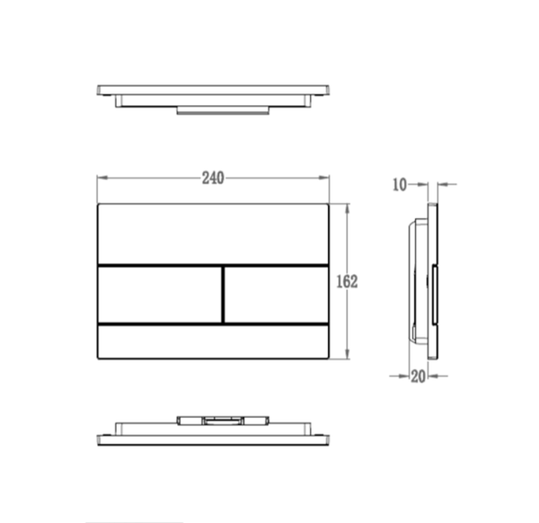 Кнопка смыва Wonzon & Woghand WW-IB235-CR хром механическая