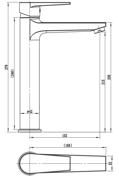 Смеситель для раковины Esko Budapest Black BT25B черный