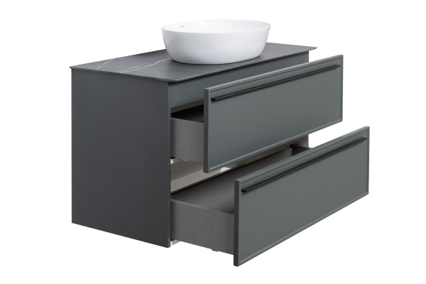 Тумба под раковину LaFenice Elba FNC-01-ELB-G-90-2 90 см серая матовая
