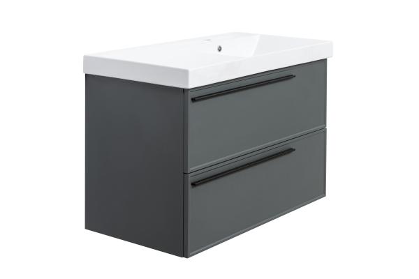 Тумба под раковину LaFenice Elba FNC-01-ELB-G-90-2 90 см серая матовая