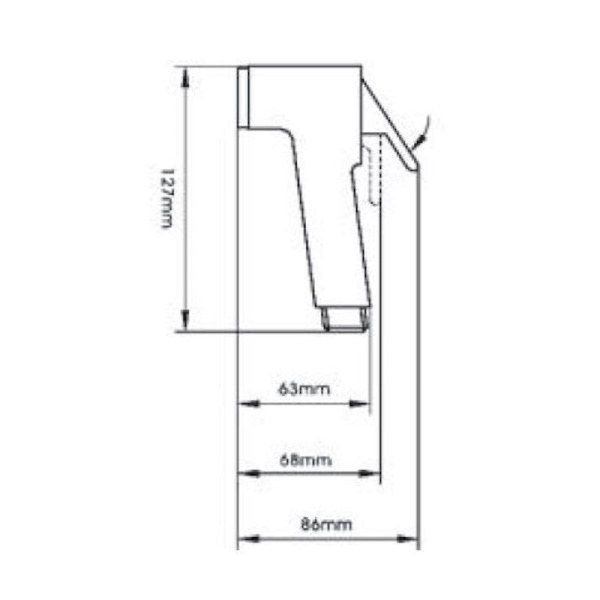 Гигиеническая лейка Voda VHS01 хром глянцевая со шлангом и держателем