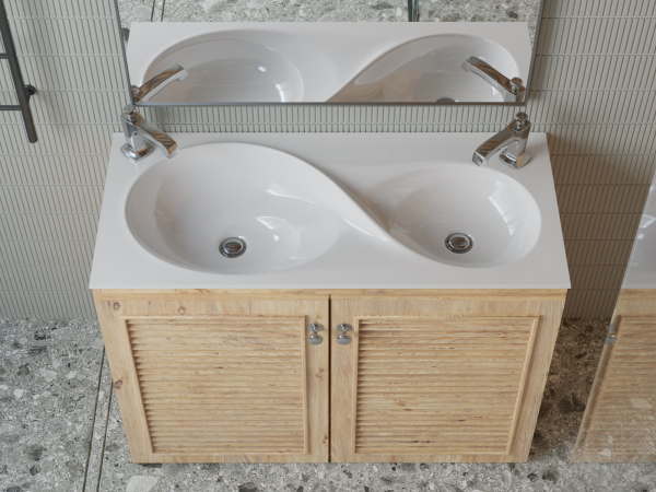 Мебельная раковина Madera Otto 4627173210386 100 см белая глянцевая