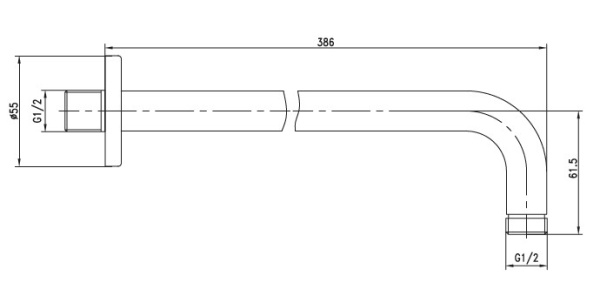 Кронштейн для верхнего душа Esko SH376 хром
