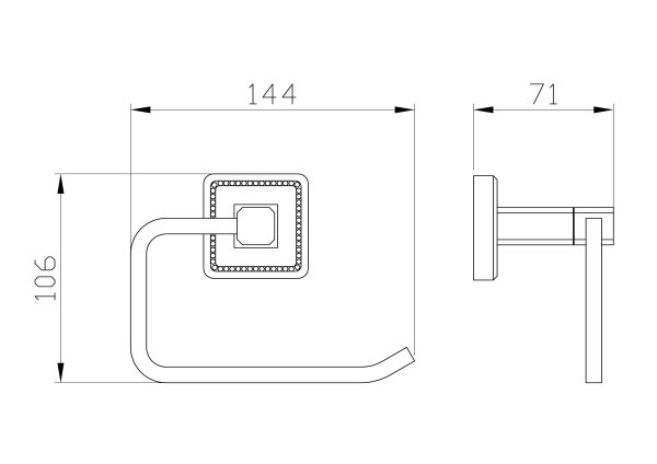 Держатель для туалетной бумаги Wonzon & Woghand Roma WW-7216 бронза брашированный