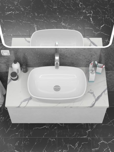 Столешница Kакса-А 005400 100 см белая мрамор