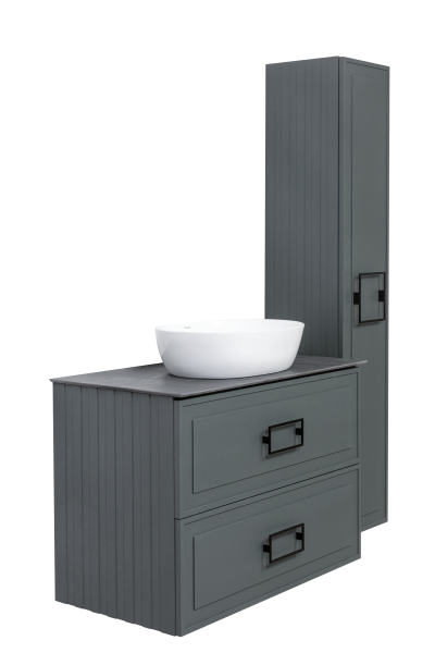 Тумба под раковину LaFenice Cubo FNC-01-CUB-G-80-2 80 см серая матовая