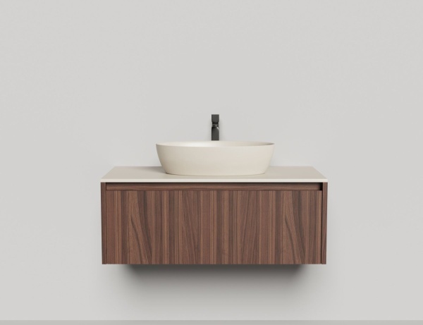 Тумба с раковиной Salini Domino 100 см 27D210ON окрашивание по RAL шпон Onda Plus
