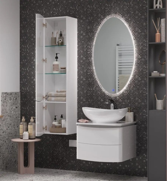 Пенал Velvex Luna pp.LUN.35 35 см белый подвесной