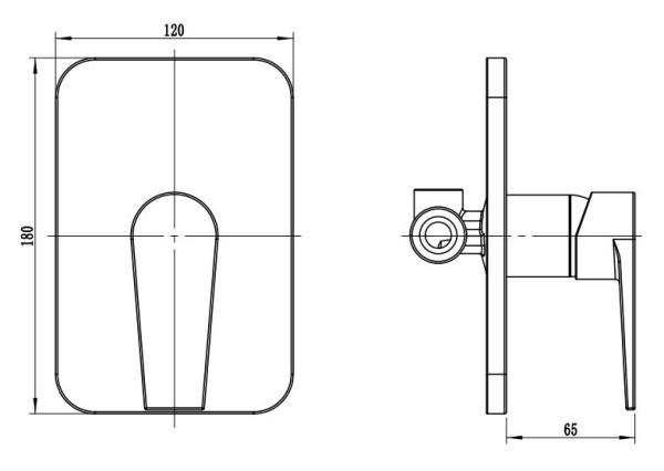 Встраиваемый смеситель для душа Esko Budapest Black BT83B черный