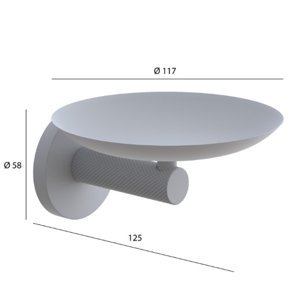Мыльница Boheme Uno 10973-SGM вороненая сталь