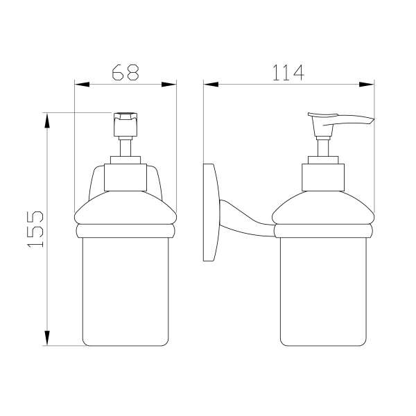 Дозатор для мыла Wonzon & Woghand Porto WW-1401 хром глянцевый