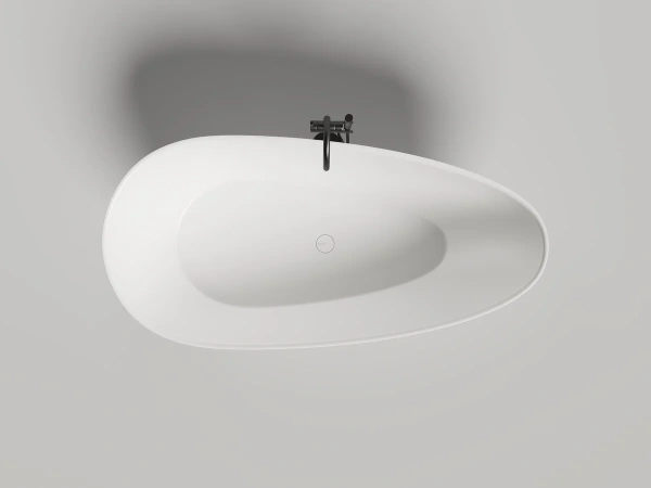 Ванна из литьевого камня Salini Paola 170x85 1015104G белая глянцевая отдельно стоящая