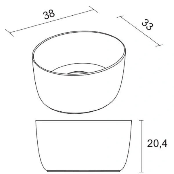 Накладная раковина Riho Oval W 40 см W026001105 белая