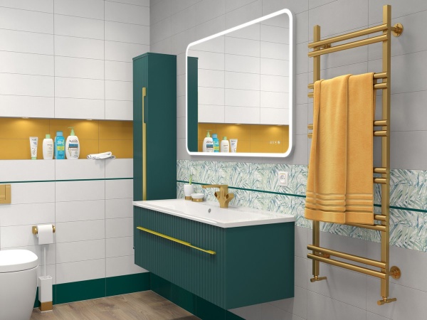 Зеркальный шкаф Kакса-А Sharm 005341 80 см зеленый