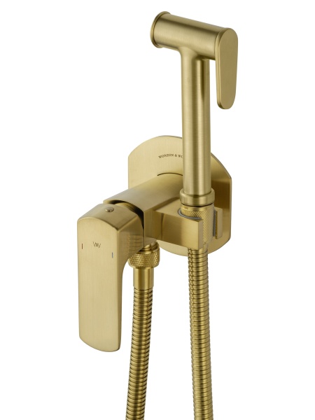 Смеситель гигиенический Wonzon & Woghand Forza WW-88829031-BG золото брашированный