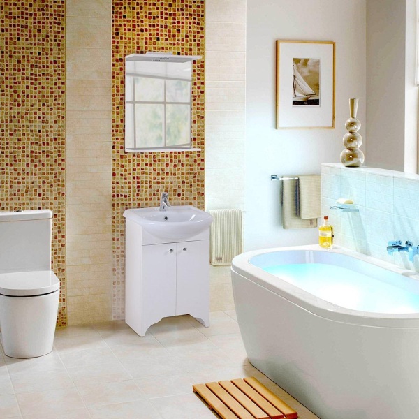 Зеркало Onika Омега 50x70 205206 белое с подсветкой