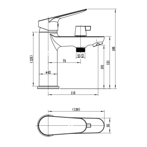 Смеситель на борт ванны Esko Kazan White KZ53W белый матовый