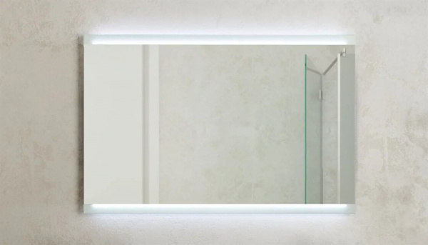 Зеркало Velvex Otto 100x70 zkOTT.100-11 белое с подсветкой и выключателем