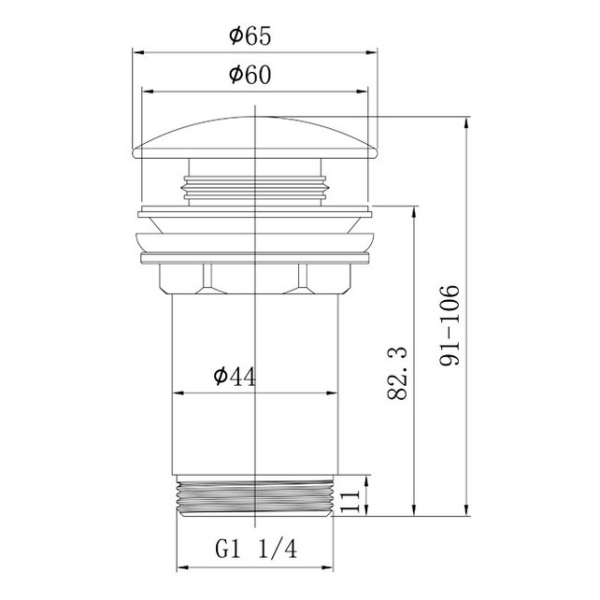 Донный клапан для раковины Caprigo Parts 99-534-VOT бронза