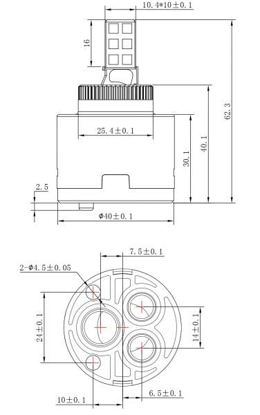 Картридж стандартный Voda VCRT 40 LOW серый низкий