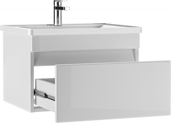 Тумба под раковину Domino Iceberg Rivo DA3015T 55 см белая подвесная (рак. Rivo 60)