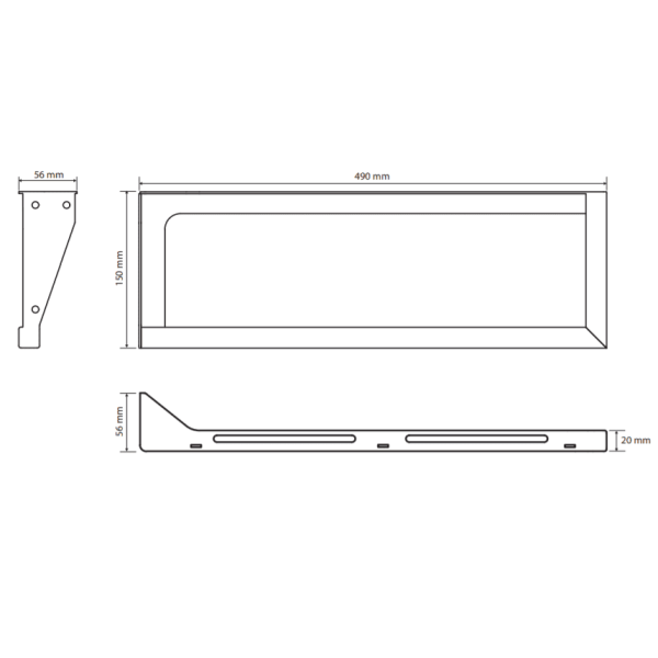 Кронштейн для раковины Bemeta Hotelové Vybavení 201541064 белый правый