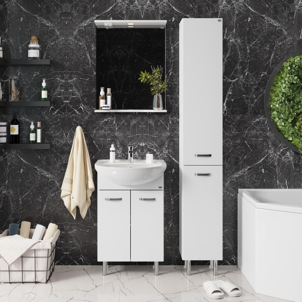 Зеркало Onika Коралл 50x70 205023 белое с подсветкой